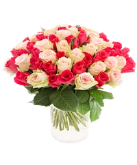 Bouquet di rose toni del rosa